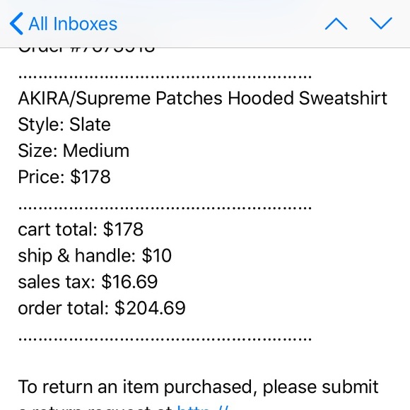 (Sold-215)Supreme Akira Patches Hood Slate - Picture 7 of 8